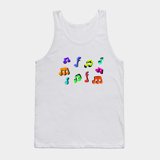 musical notes Tank Top by Mixlocks